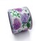 Designer’s Shop Purple Hydrangea Floral Wired Ribbon, 2.5 Inch x 10 Yards – White Linen-Style Ribbon with Lavender & Lilac Flowers. WR 63-5232